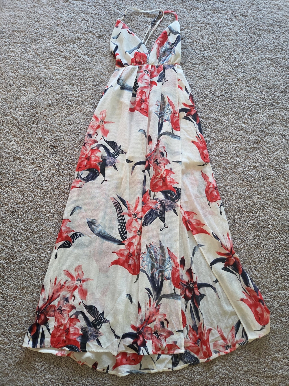 Floral V-Neck Maxi Dress